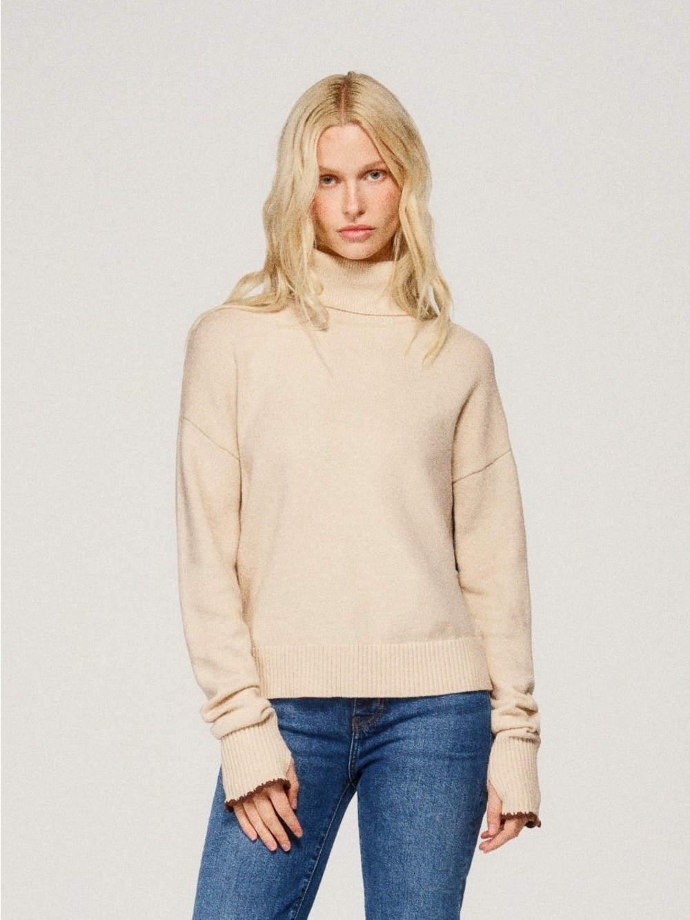 Dairy Boy - Ellie Turtleneck Oat Sweater - Size Small